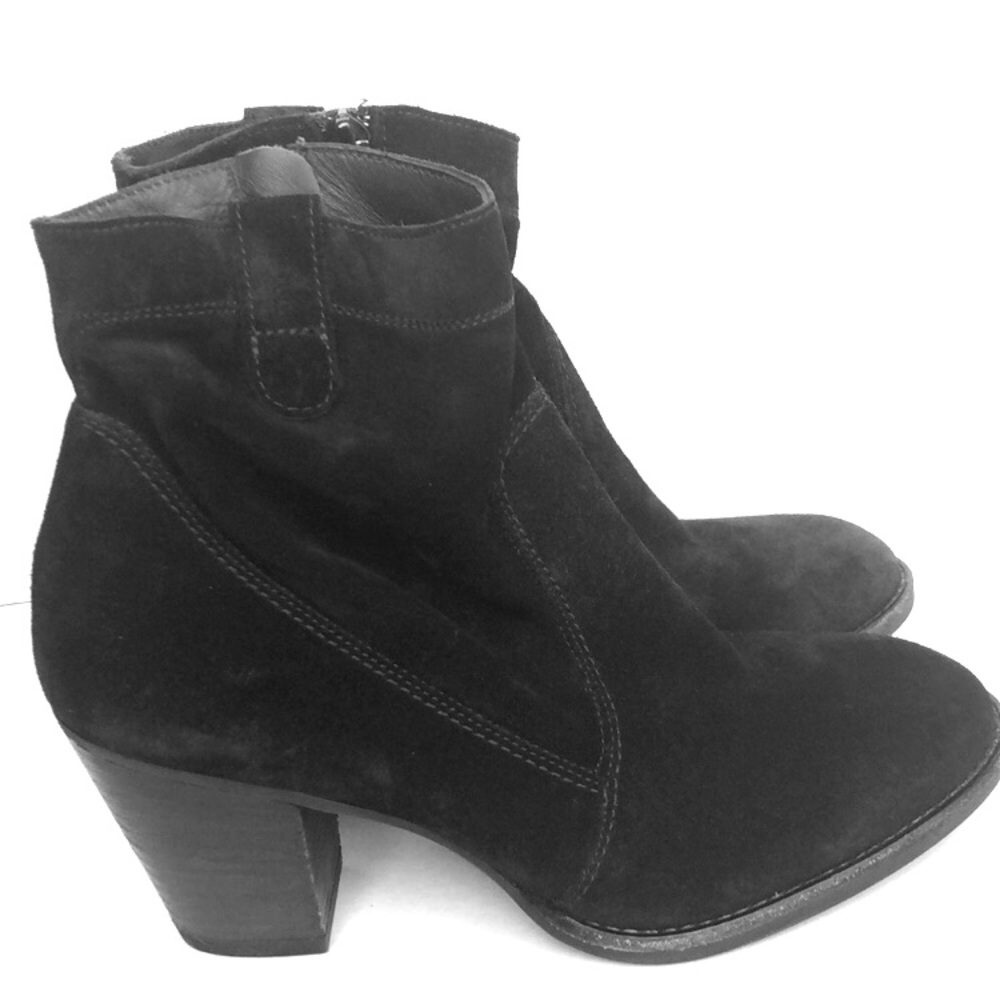 Paul Green Jax Black Suede Ankle Boots size 6 1/2